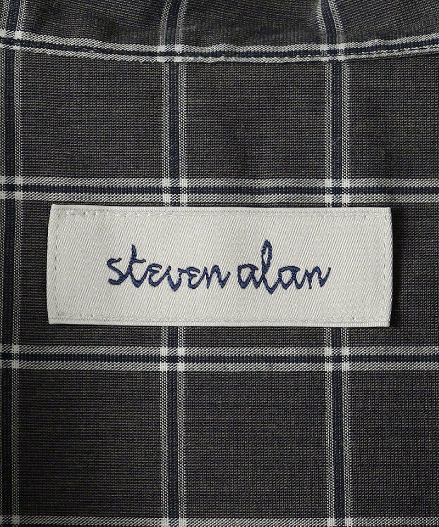 <Steven Alan>タイプライター チェック スタンドカラー ワンピース